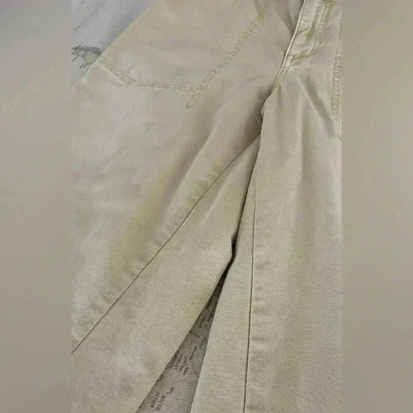 Pilcro Wide Leg Carpenter Khaki Canvas Pants Size 27 EUC - Picture 2 of 9